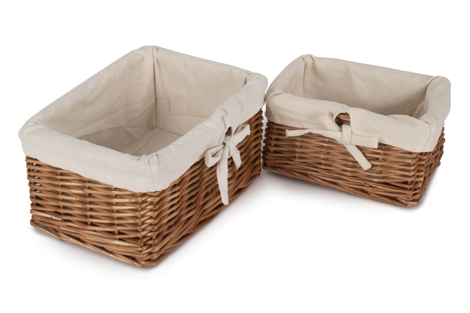 Wicker Set Of 2 Autumn Double Steamed Willow Tray With Lining