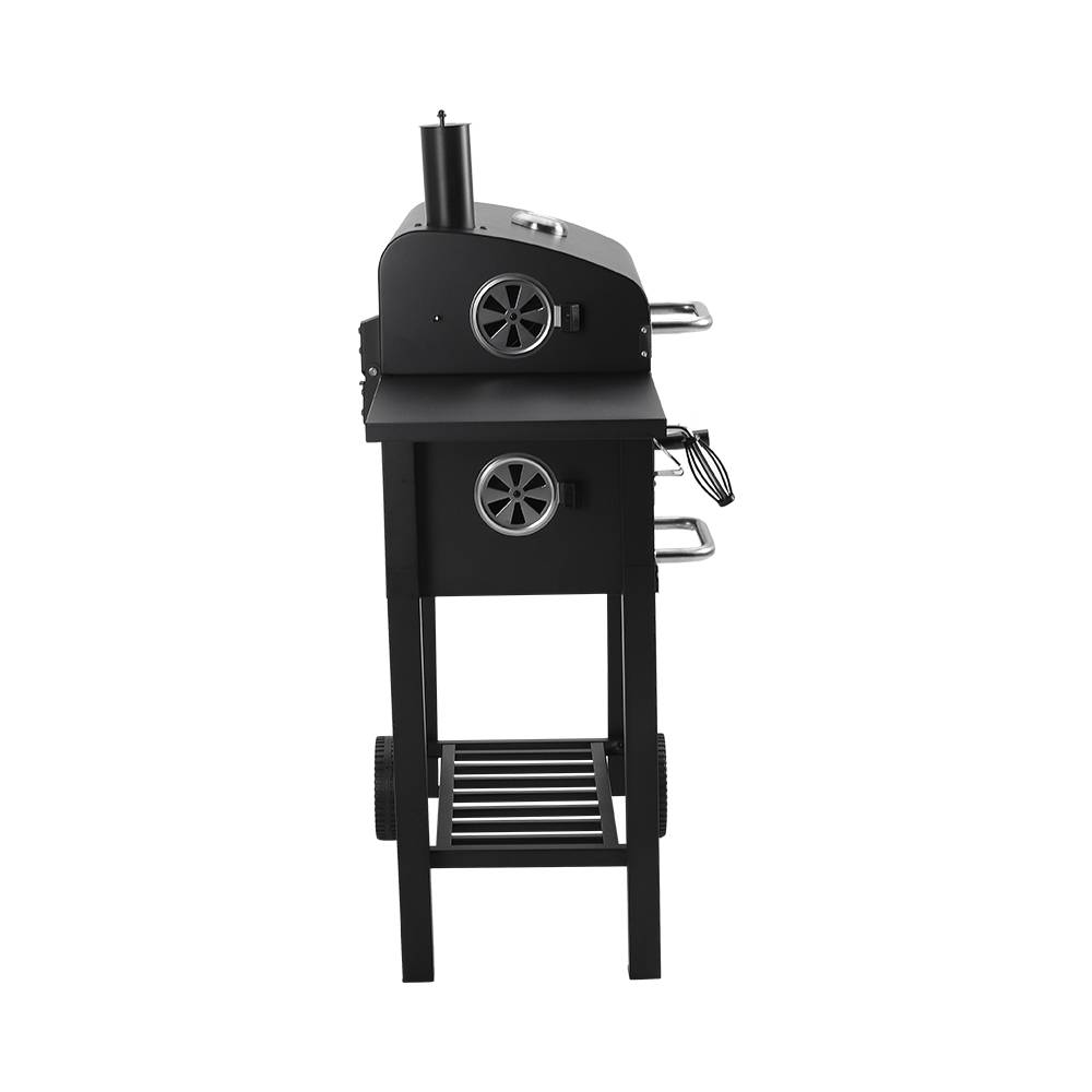 Outdoor Charcoal Grill With Smoke Stack
