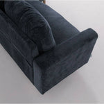 L-shaped Sofa And Chaise Lounge Set With Wooden Legs | Blue