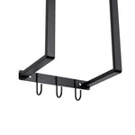 Modern Carbon Steel Wall Towel Rack With Hooks