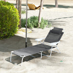 Charcoal Grey Adjustable Sun Lounger