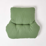 Cotton Back Support Thick Lumbar Cushion | Forest Green