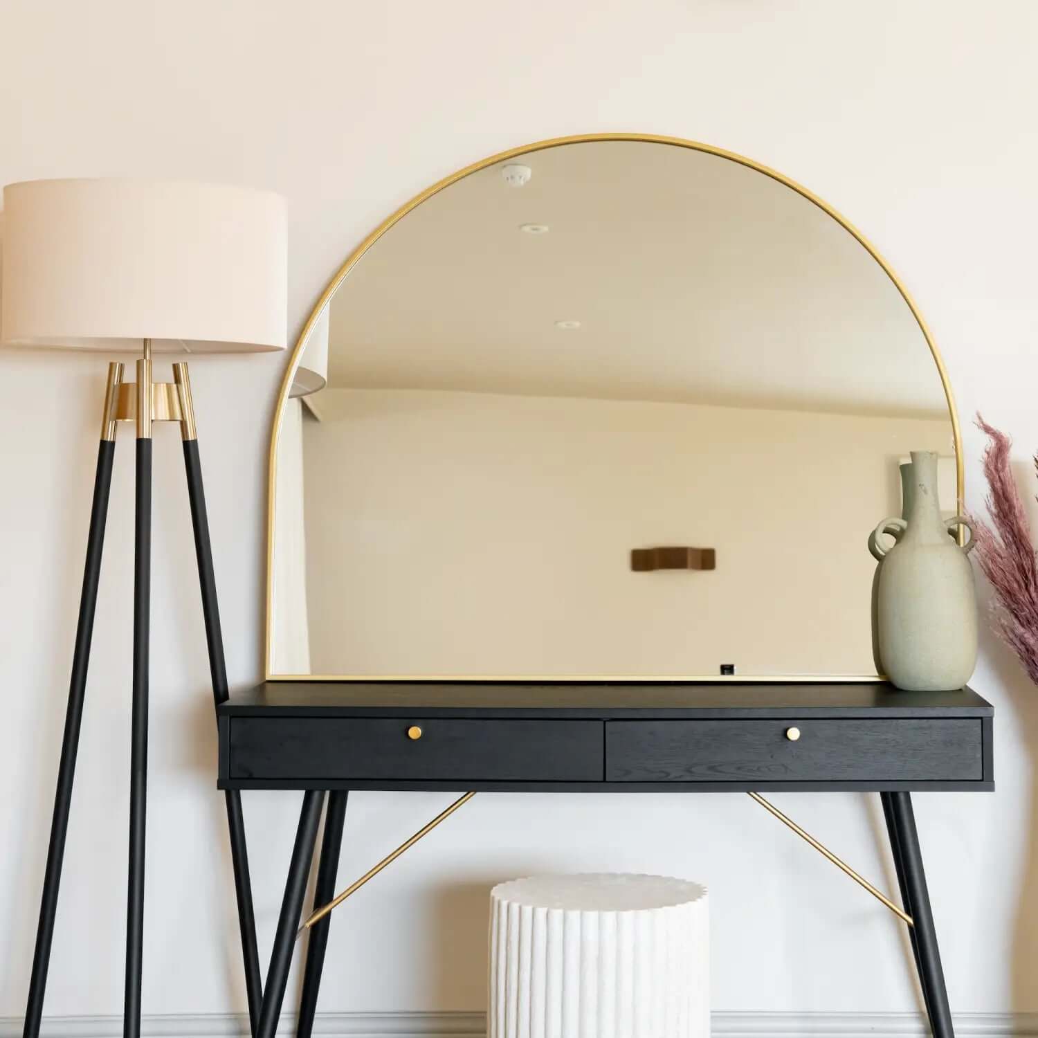 Akiko - Gold Metal Arched Mirror | 95cm x 120cm