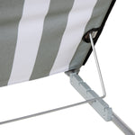 2pc Outdoor Beach Mat Steel Reclining Chair Set W/ Pillow | Light Slate Gray