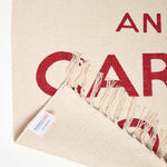 Keep Calm And Carry On Handwoven 100% Cotton Rug | 60cm x 100cm | Red