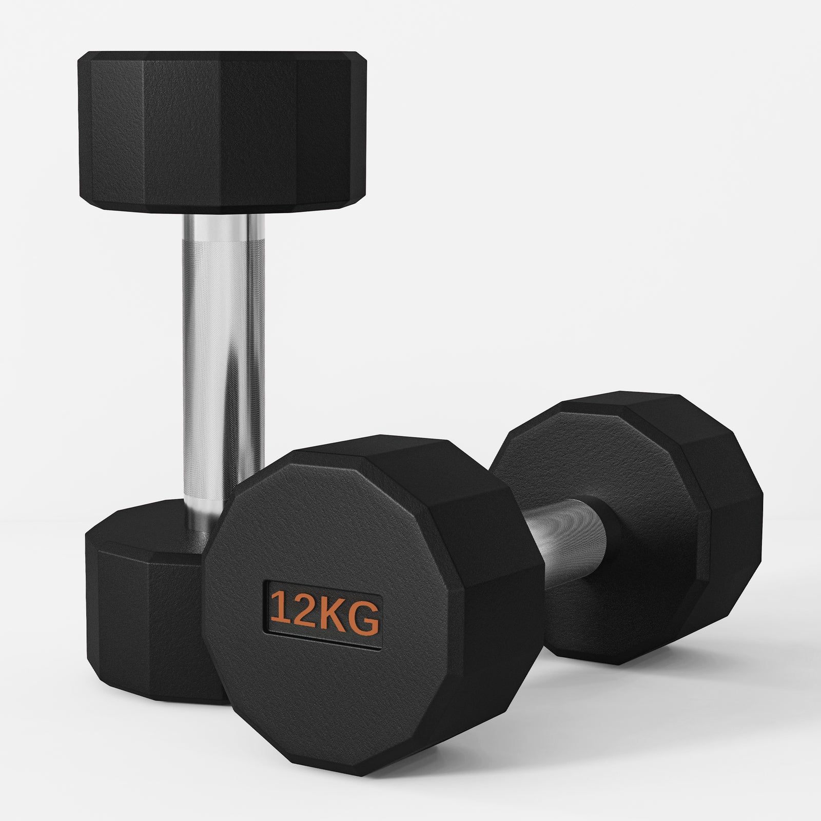 2 X 12kg Dumbbells With Non-slip Grip