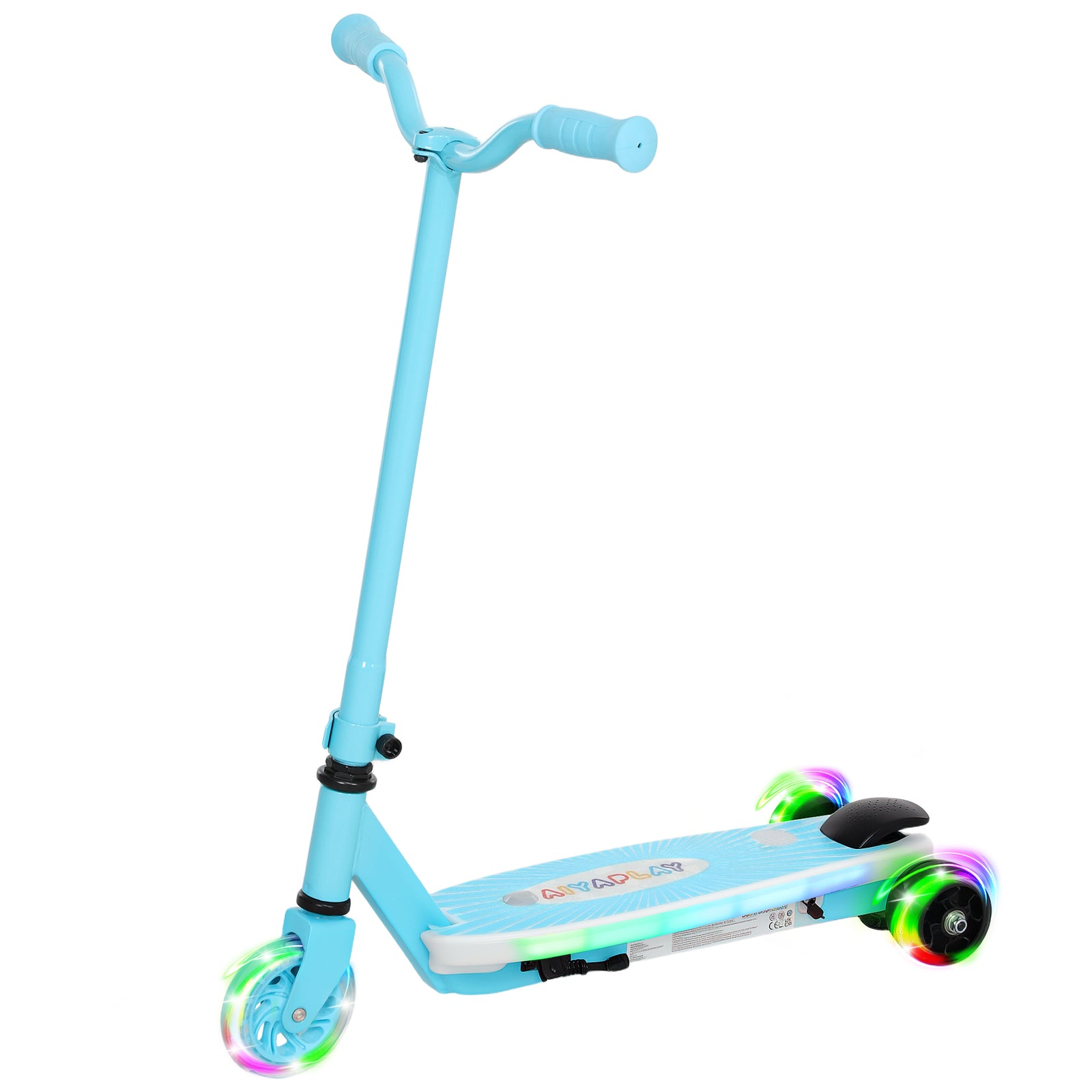Electric Scooter For Kids 4-7, With Auxiliary Rear Wheels | Blue