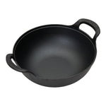 32cm/34cm/36cm Dia Cast Iron Wok With Dual Handles | Small