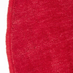 Hand Tufted Plain Cotton Large Round Rug | 150cm | Red