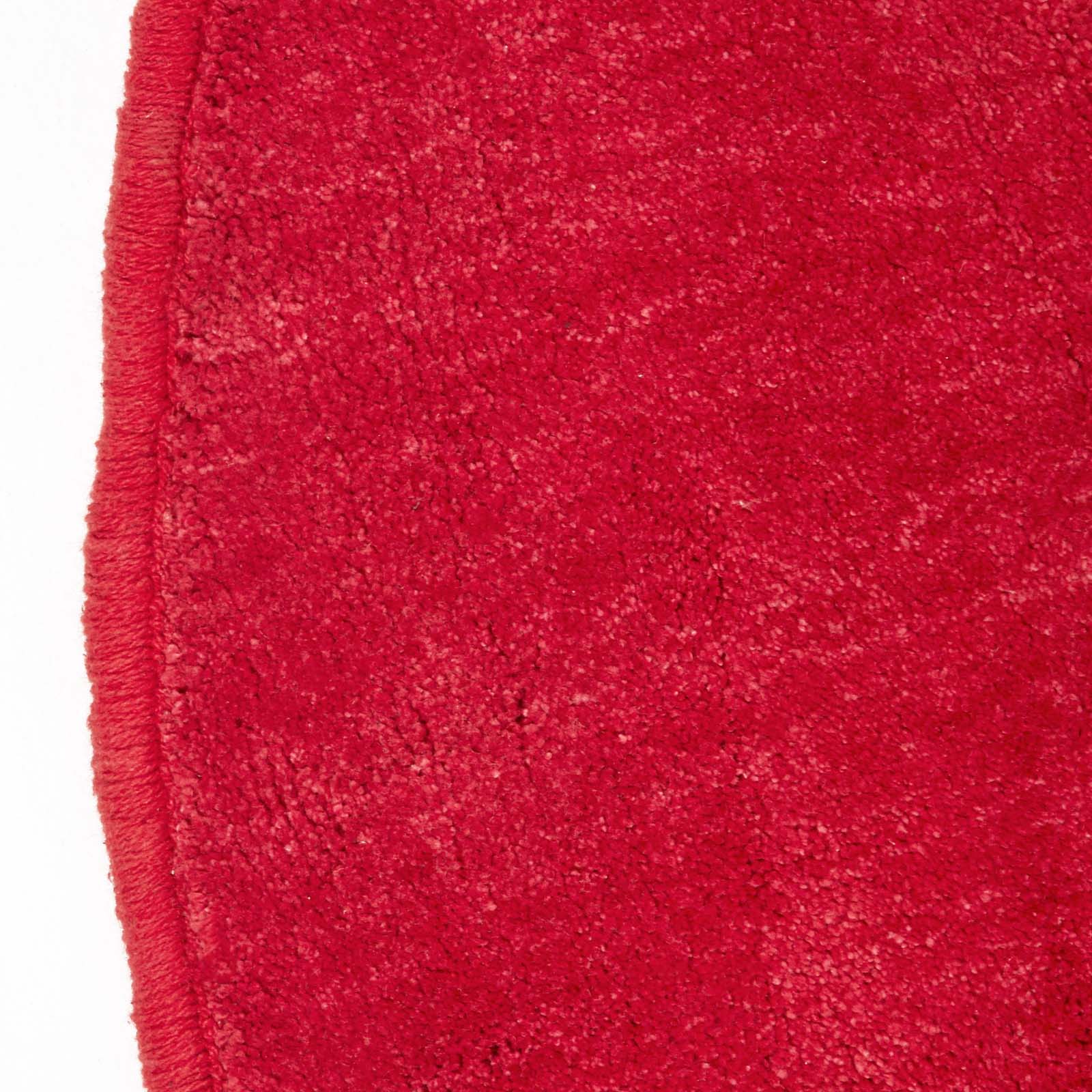 Hand Tufted Plain Cotton Large Round Rug | 150cm | Red