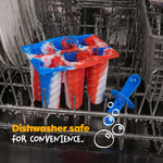 Bpa Free Spiral Ice Pop Mould With 6 Sticks Tricolour