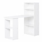 120cm Modern Computer Desk Bookshelf Writing Table | White