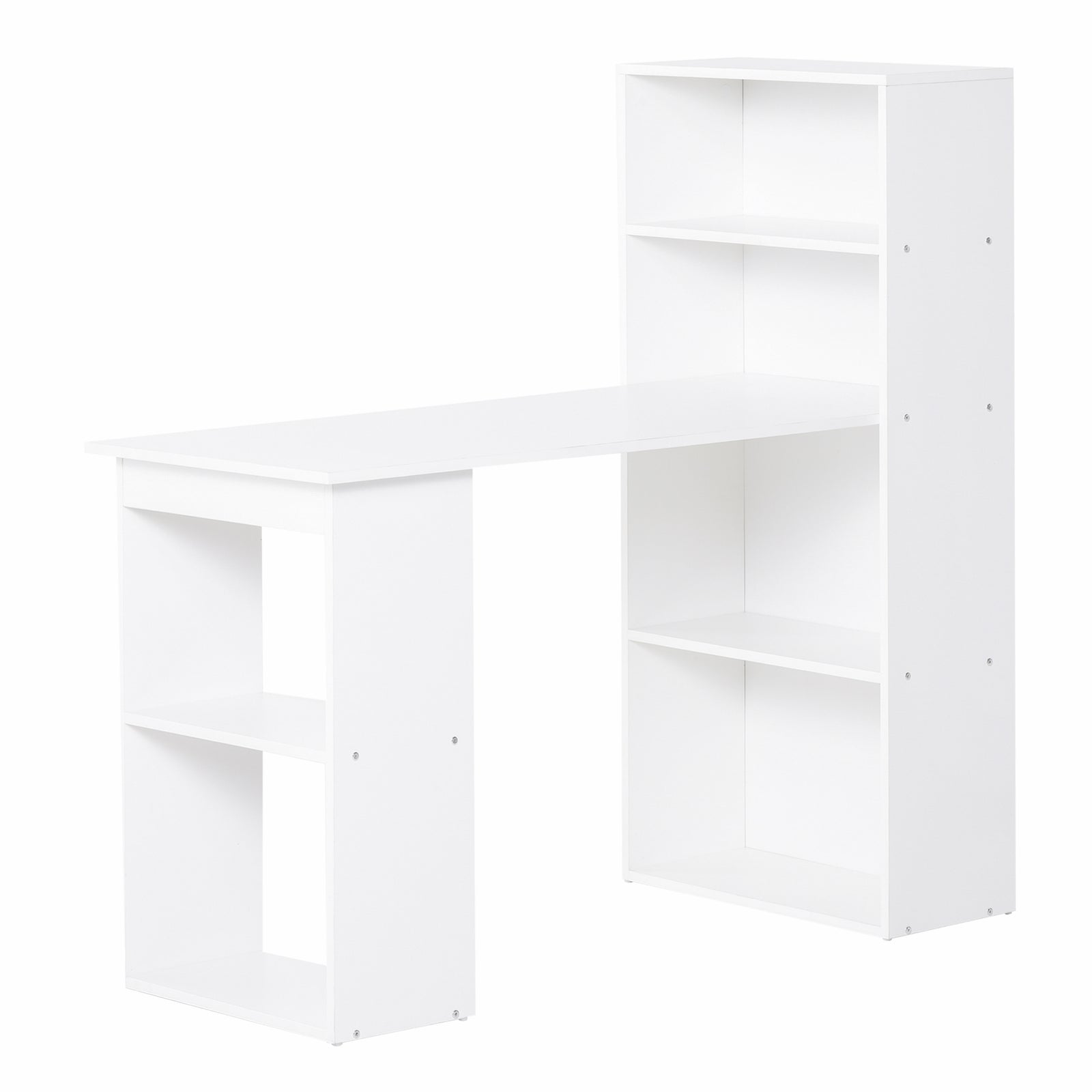 120cm Modern Computer Desk Bookshelf Writing Table | White