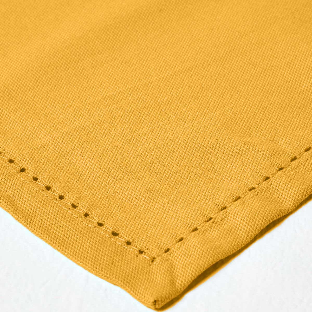 Plain Cotton Fabric 4 Napkins Set | 45cm x 45cm | Mustard