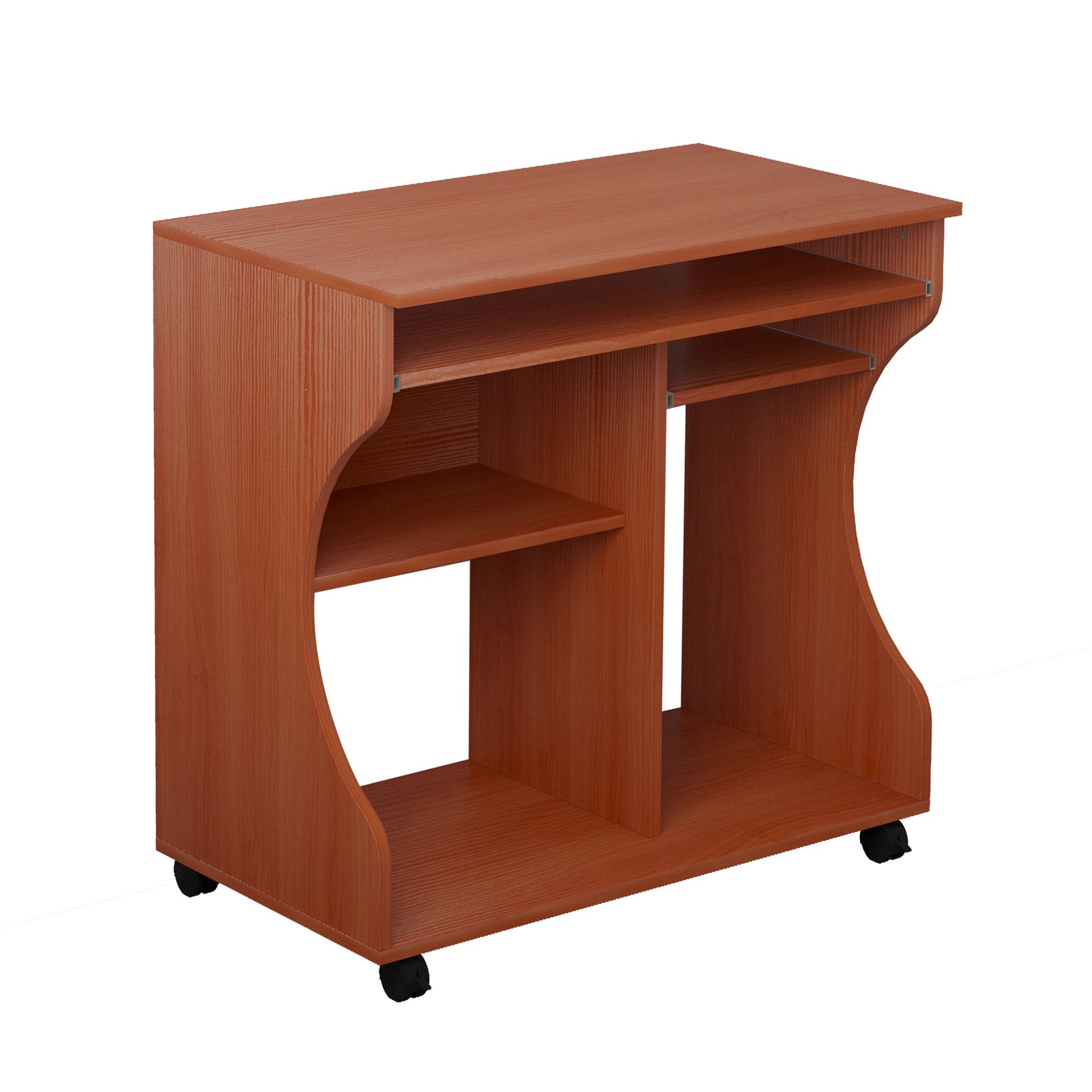 Computer Desk With Storage Shelf | Red