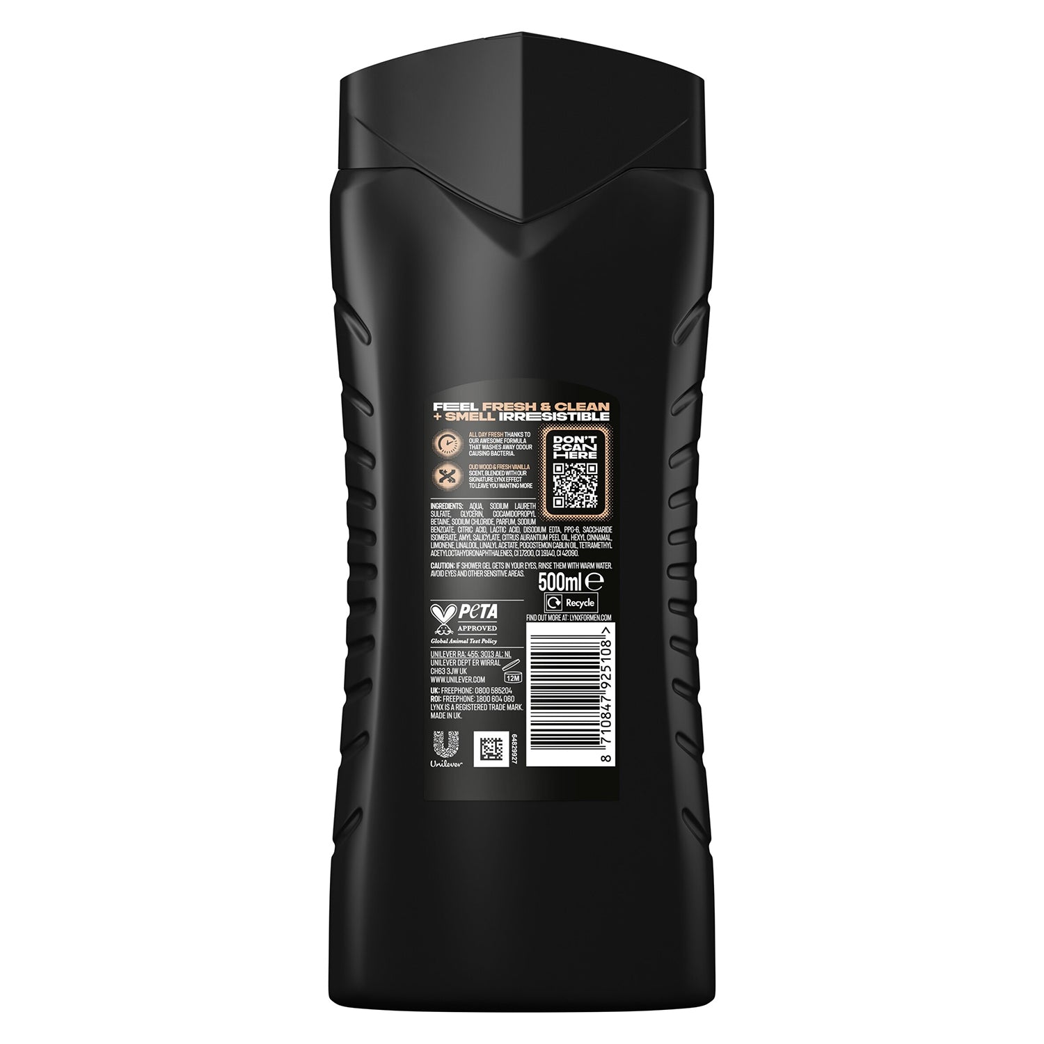 Gold 12h Refreshing Fragrance Shower Gel Bodywash, 3x 500ml