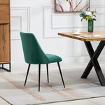 Set Of 2 Morandi Velvet Dining Chairs | Green