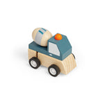 Wooden Wind-up Trucks (Mixer, Roller)