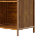 6-tier Open Bookcase, Small Space Bamboo Storage Shelf, Freestanding Corner Organizer With Raised Feet
