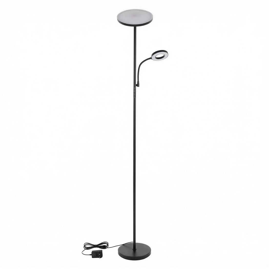 Emitto Modern Floor Lamp 2-in-1 Adjustable Reading Light Remote Control Timer
