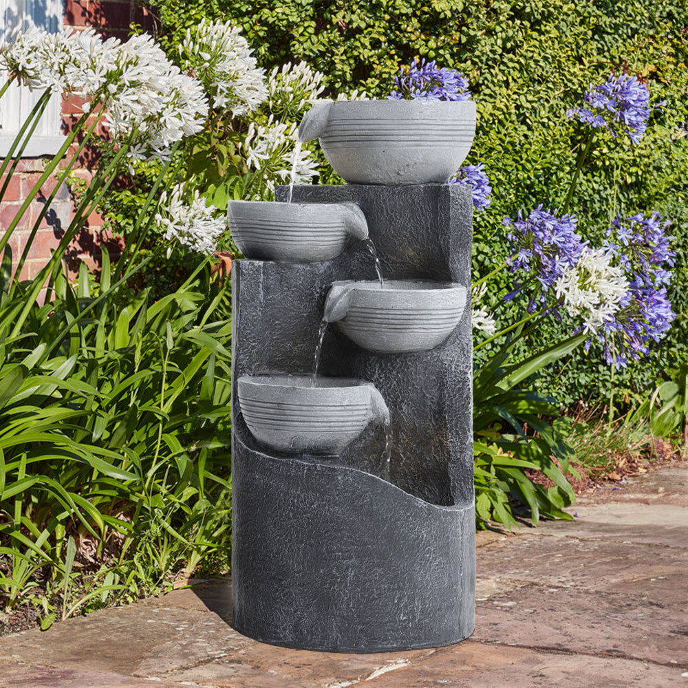 Garden Outdoor Solar-powered Water Fountain Rockery Decor