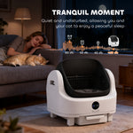 PawHut Self Cleaning Cat Litter Tray With Integrated Security Protection