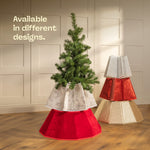 Velvet Christmas Tree Skirt 68cm Foldable Lightweight | Silver