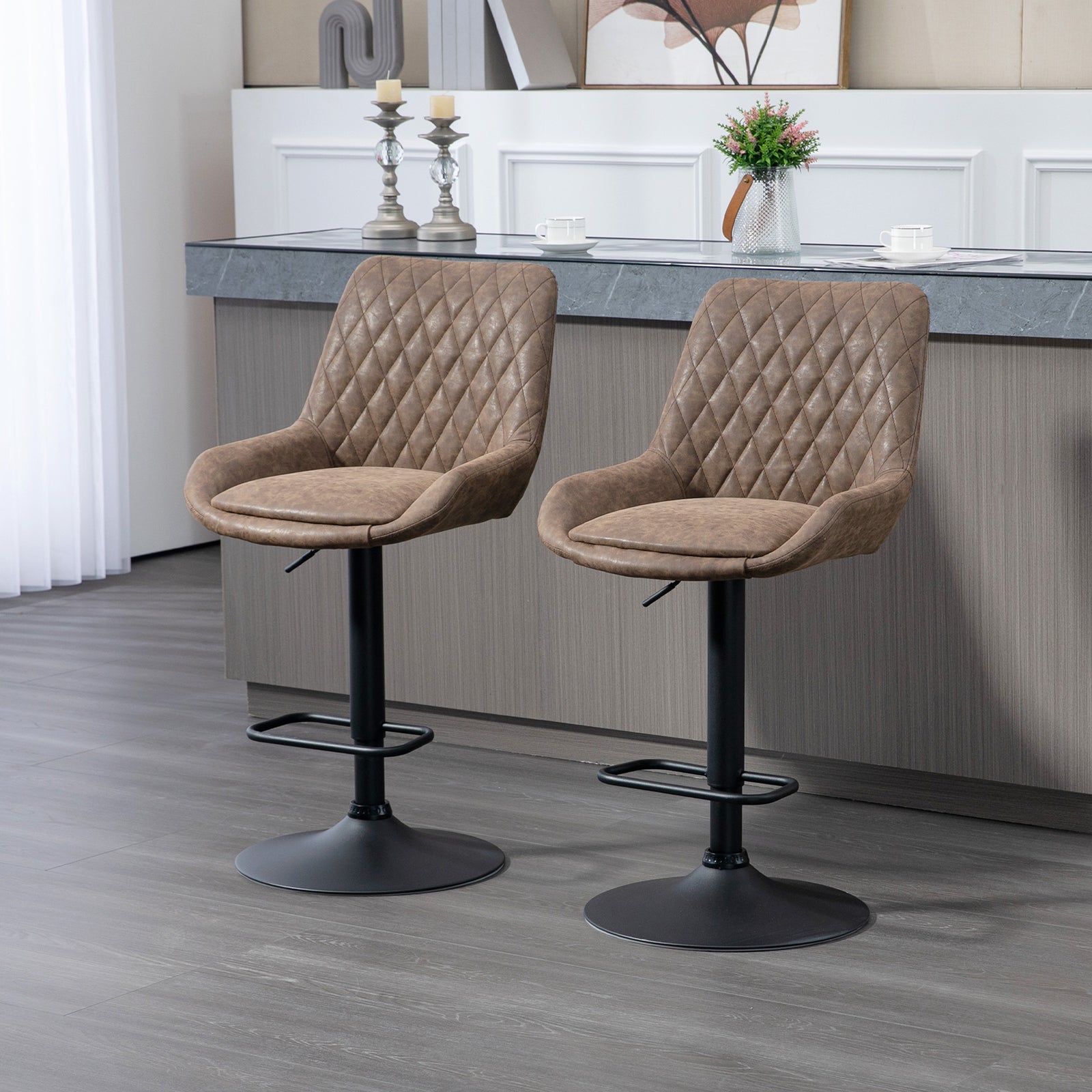 Adjustable Bar Chairs 360° Swivel Kitchen | Coffee