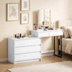 HOMCOM Vanity Makeup Desk Led Mirror Bedroom White