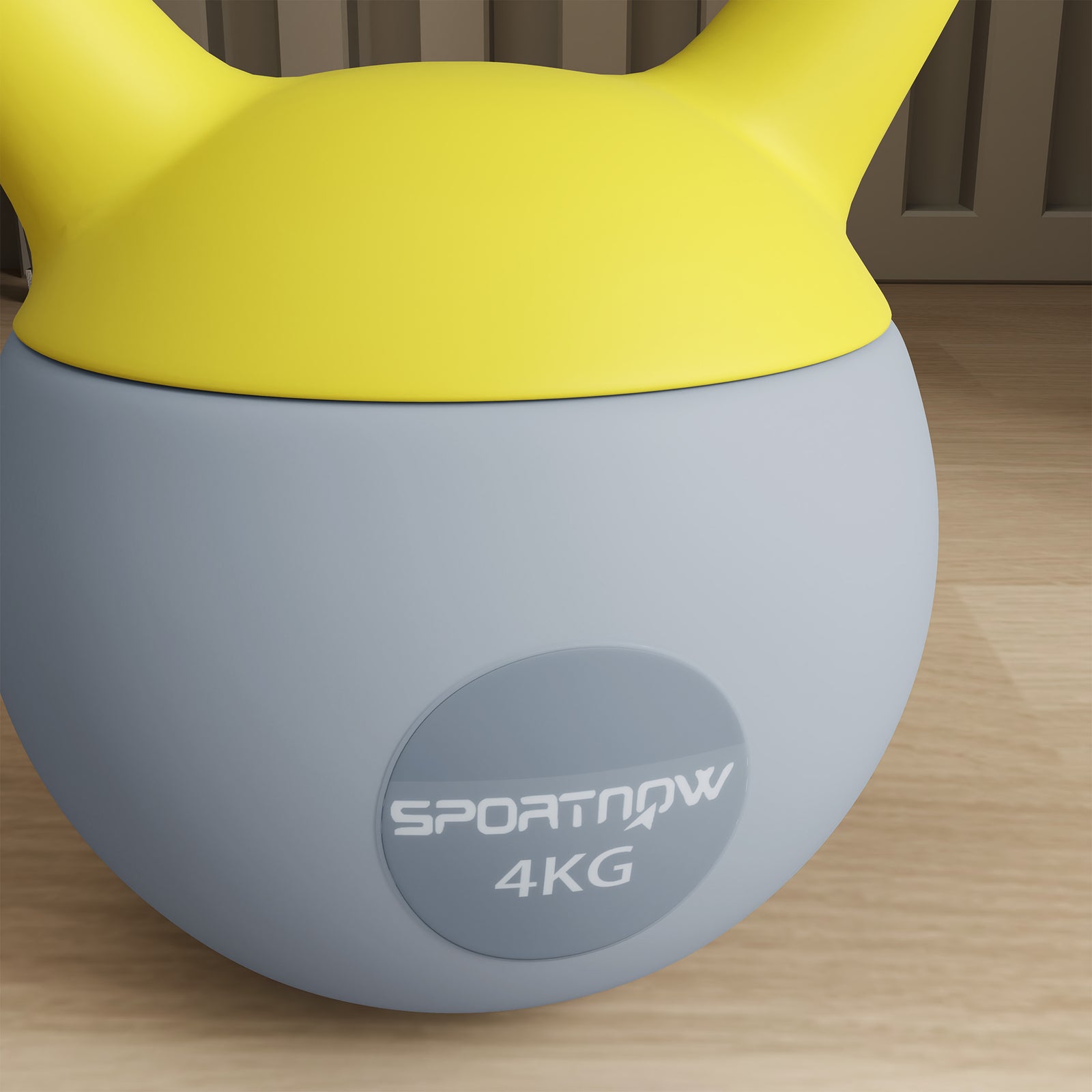 Soft Kettlebell, With Non-slip Handle,for Home Gym Strength | 4kg | Yellow