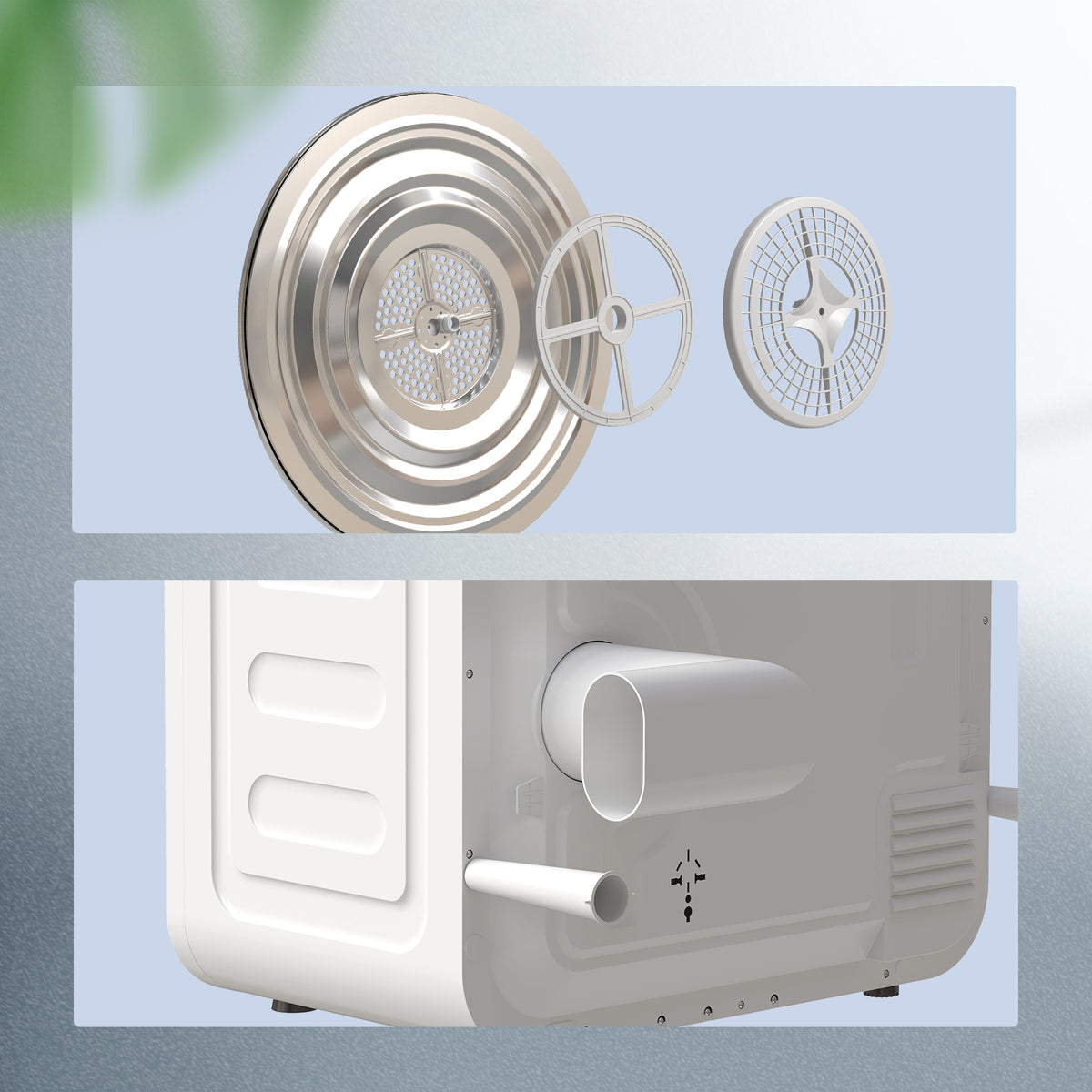 Compact Dryer Machine With 5 Modes, 4kg Small Tumble Dryer | White