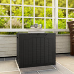 93l Plastic Garden Storage Box, Storage Container W/ Handles