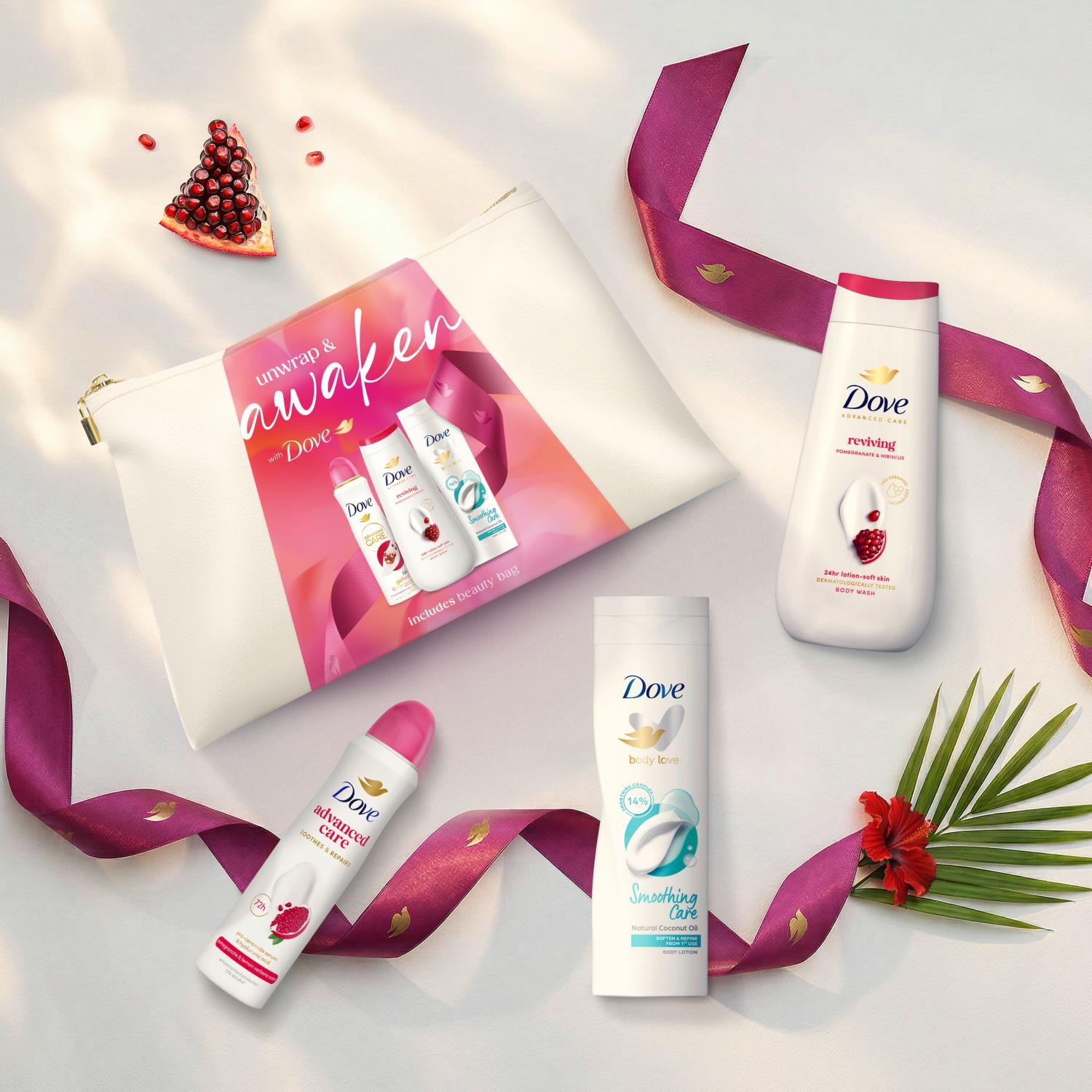 Awaken Beauty Bag Gift Set For Her With Body Wash And Body Lotion | Set of 3
