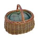 Wicker Deluxe Car Basket With Fitted Cooler