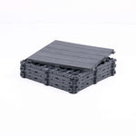 Pack Of 10 Cosmo Garden Patio Cosmopolitan Interlocking Decking Tiles | Light Grey