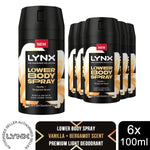 Lower Body Spray Vanilla + Bergamot 72h Freshness, Aluminium-free 100ml ,6 Pack
