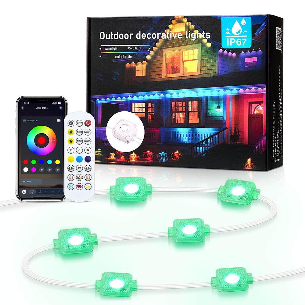 3m Waterproof Permanent Outdoor Eaves Lights With App/remote Control