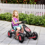 Pedal Kart W/adjustable Seat, Rubber Wheels | Red