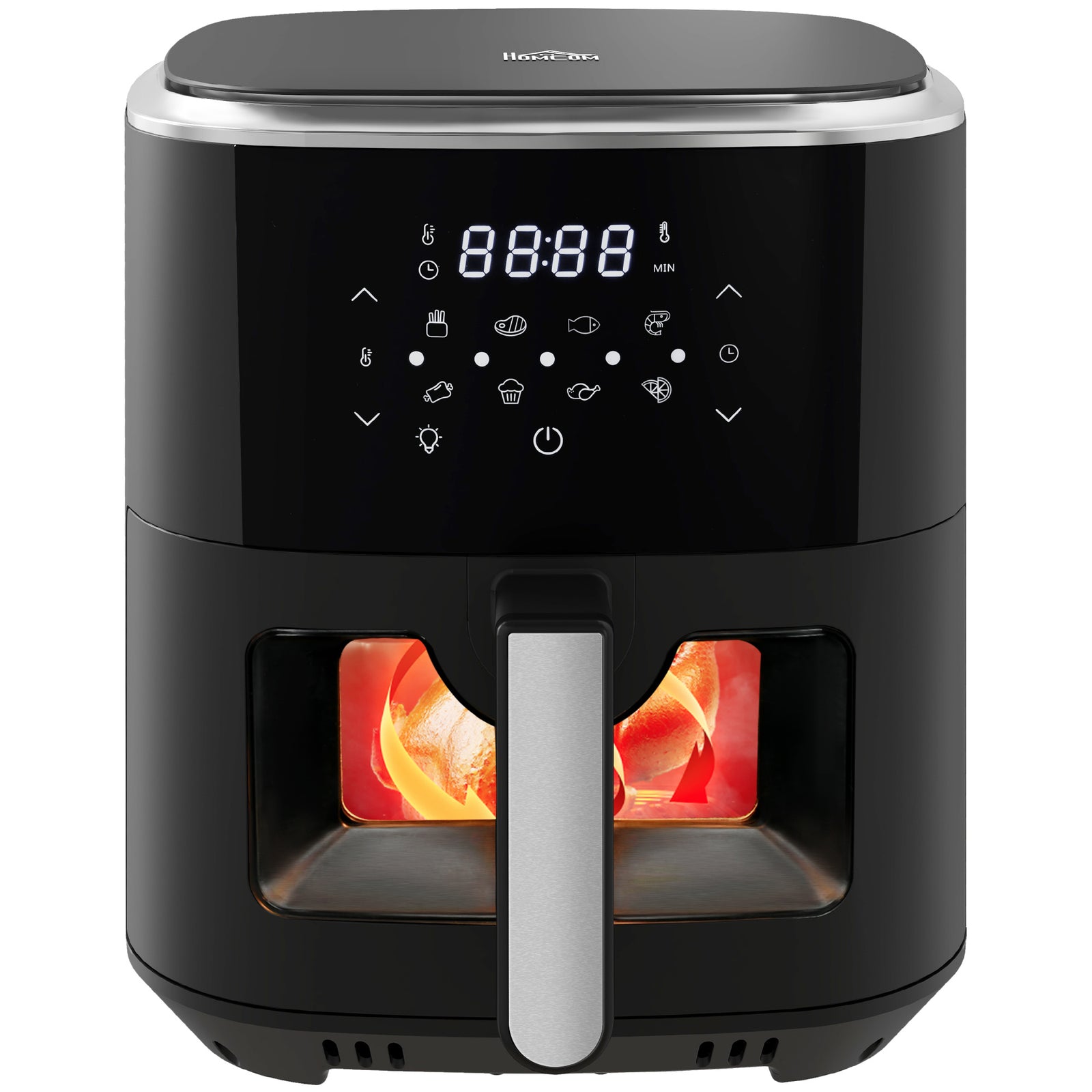 HOMCOM 6.5l Air Fryer With Digital Display Rapid Air Circulation