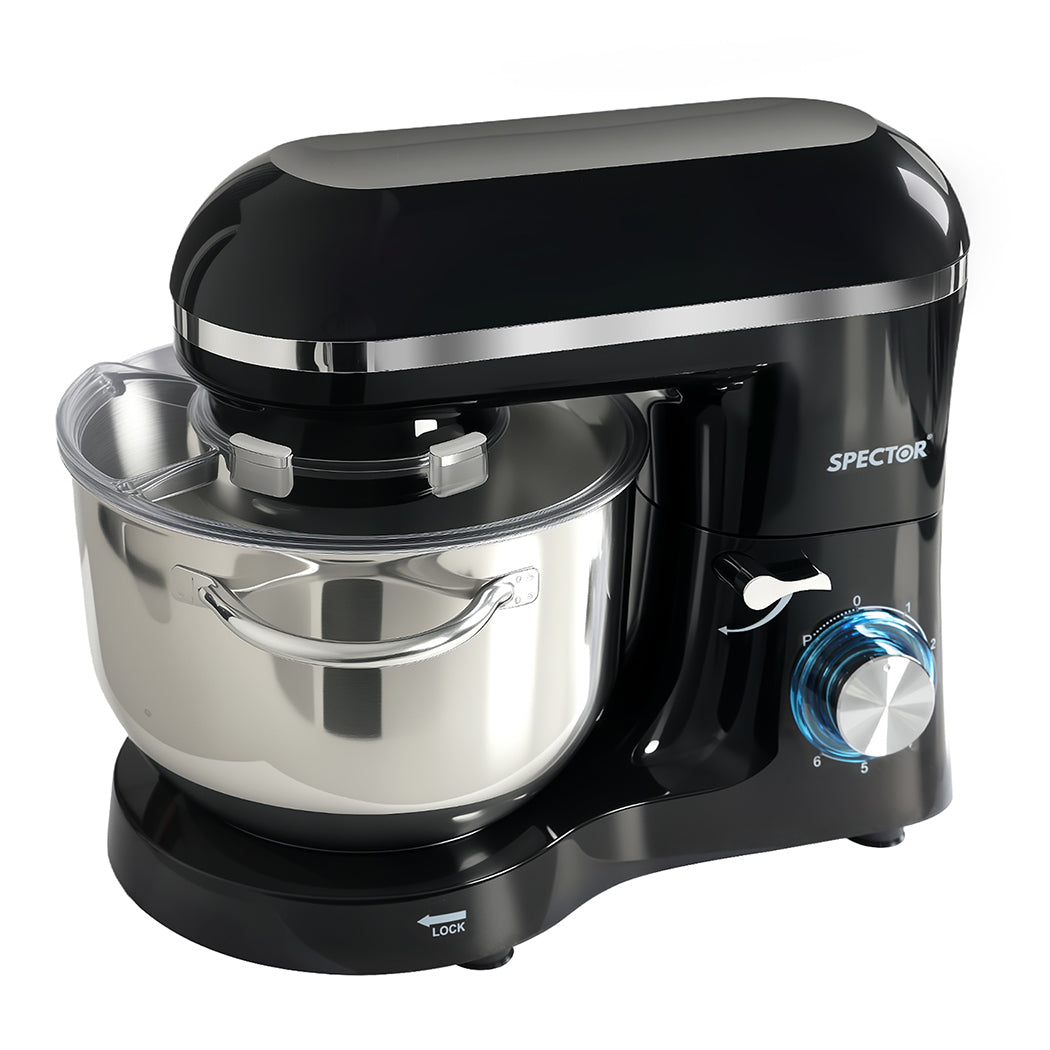 Spector Electric Stand Mixer 6.2l Stainless Steel Mixing Bowl 1400w 6 Speeds