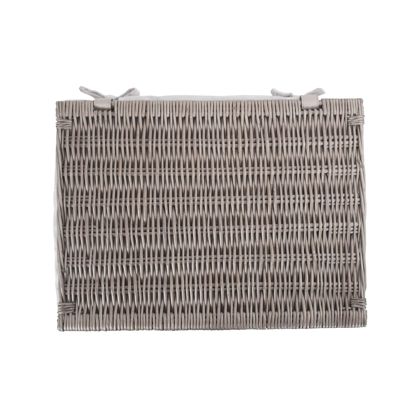 Wicker Antique Wash Cotton Lined Storage Basket | Large | Brown