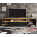 Blackridge Tv Unit 200cm - Fluted Design | Oak