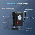 Car Tyre Inflator Air Compressor Pump Portable Eelectric Digital 150psi | Black