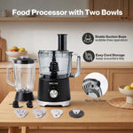 Spector Food Processor 1500w 2-speed Pulse 2.5l Chopper 1.5l Glass Jug