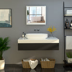 Wall Mounted Mirror Cabinet With Storage Shelf Bathroom | One Size | White