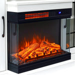 3-sided Electric Fireplace Suite With Fire Surround, Tv Stand Cabinet & Storage Shelf Heater