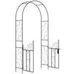 Outsunny Garden Arch W/ Double Gate, Garden Arbor Climbing Plants