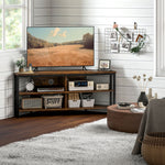 50" Tv Stand Cabinet, Tv Unit With Storage Shelves