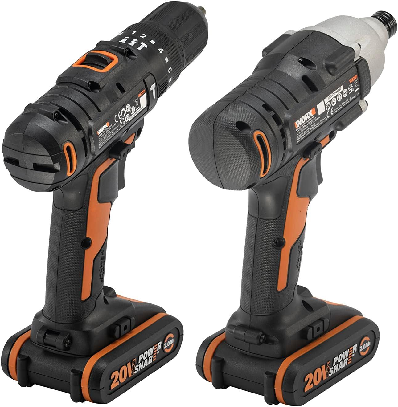 WX902 Twin Cordless Drill & Impact Driver 2 X 18v 2ah Battery & Charger