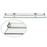 60cm Glass Shelf Tempered Glass 6mm Thick Storage Organizer Wall Mounted Bathroom